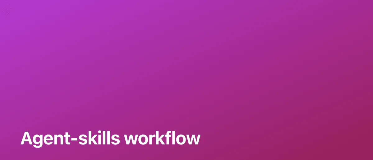 Agent-skills workflow cover