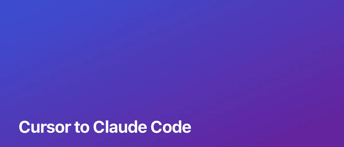 Cursor to Claude Code cover