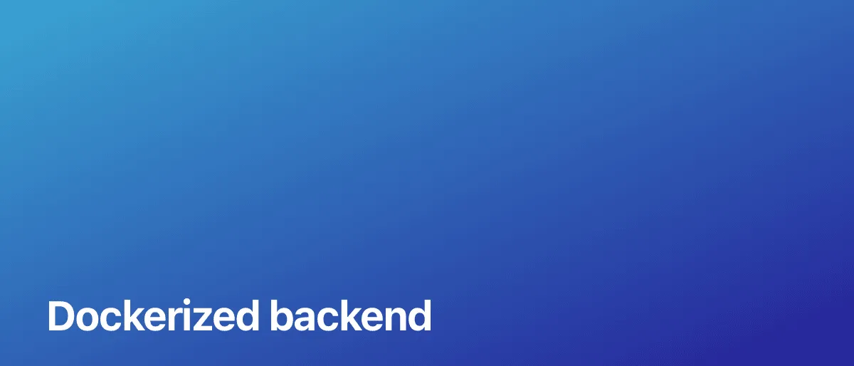 Dockerized backend cover