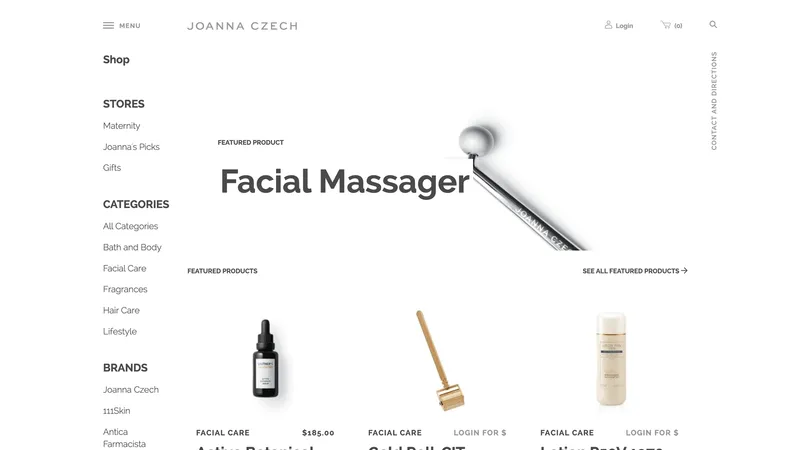 Joanna Czech skincare website