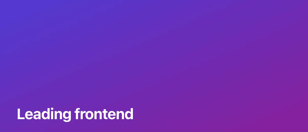 Leading frontend cover
